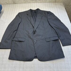 Hart Schaffner Marx‎ 48L Gray Wool Blazer Classic 2 Button Made in USA
